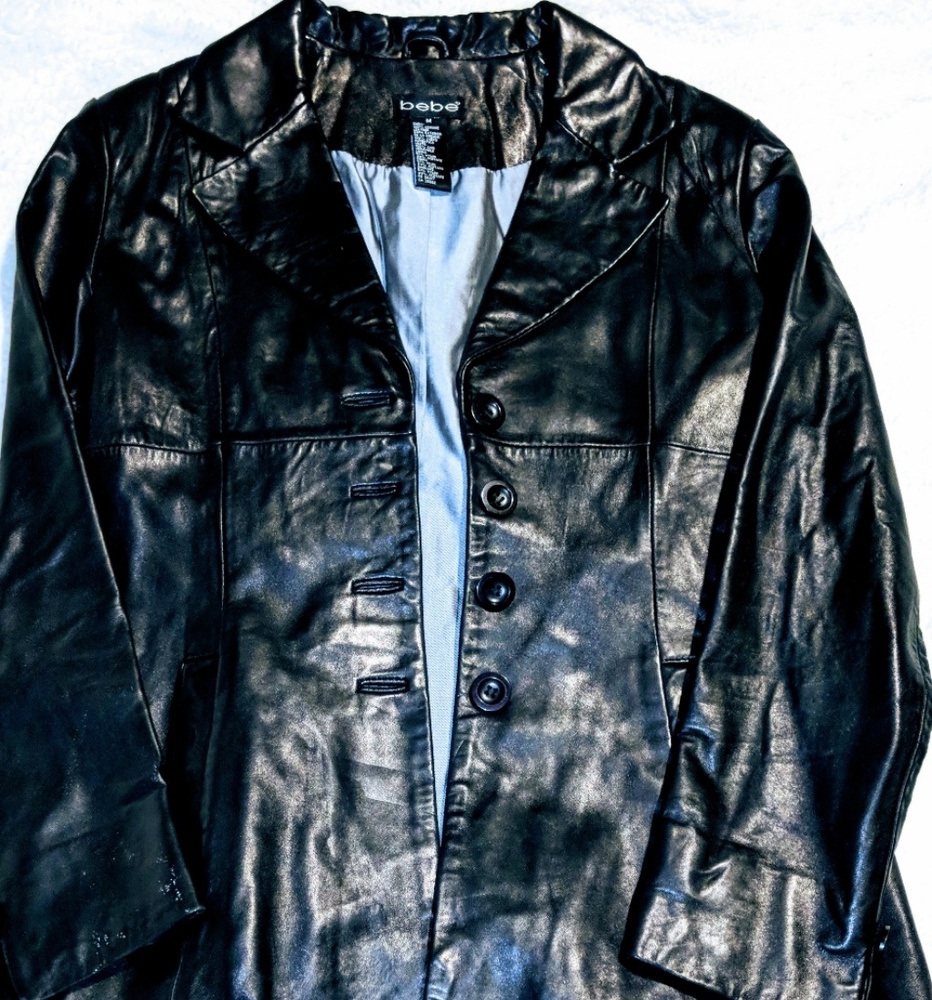 Black leather jacket